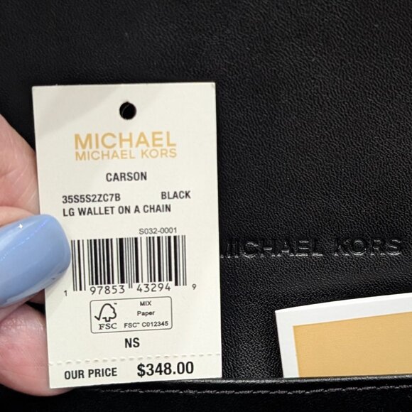 Michael Kors Carson Large Wallet on a Chain - Picture 5 of 5